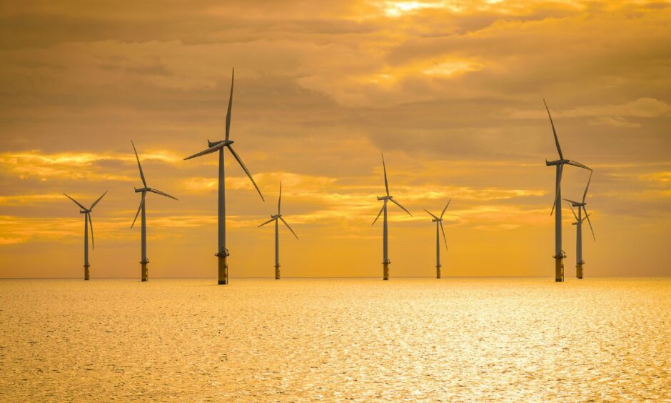 Offshore wind farm turbines
