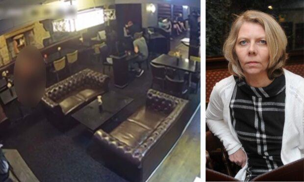 Stonehaven businesswoman Michelle Ward and the CCTV footage of a couple getting intimate in Number 44 Hotel and Bar.