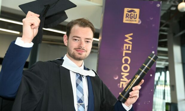 Jake Newby graduated from Robert Gordon University with a degree in cyber security. Photo by Paul Glendel/DCT Media.