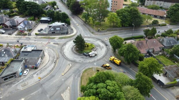 The roundabout has been closed since July 14. Picture by Paul Glendell / DC Thomson.