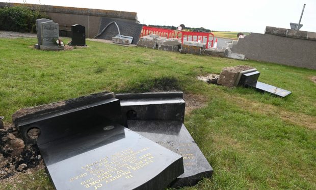 Man in dock after crashing through wall into Aberdeenshire graveyard