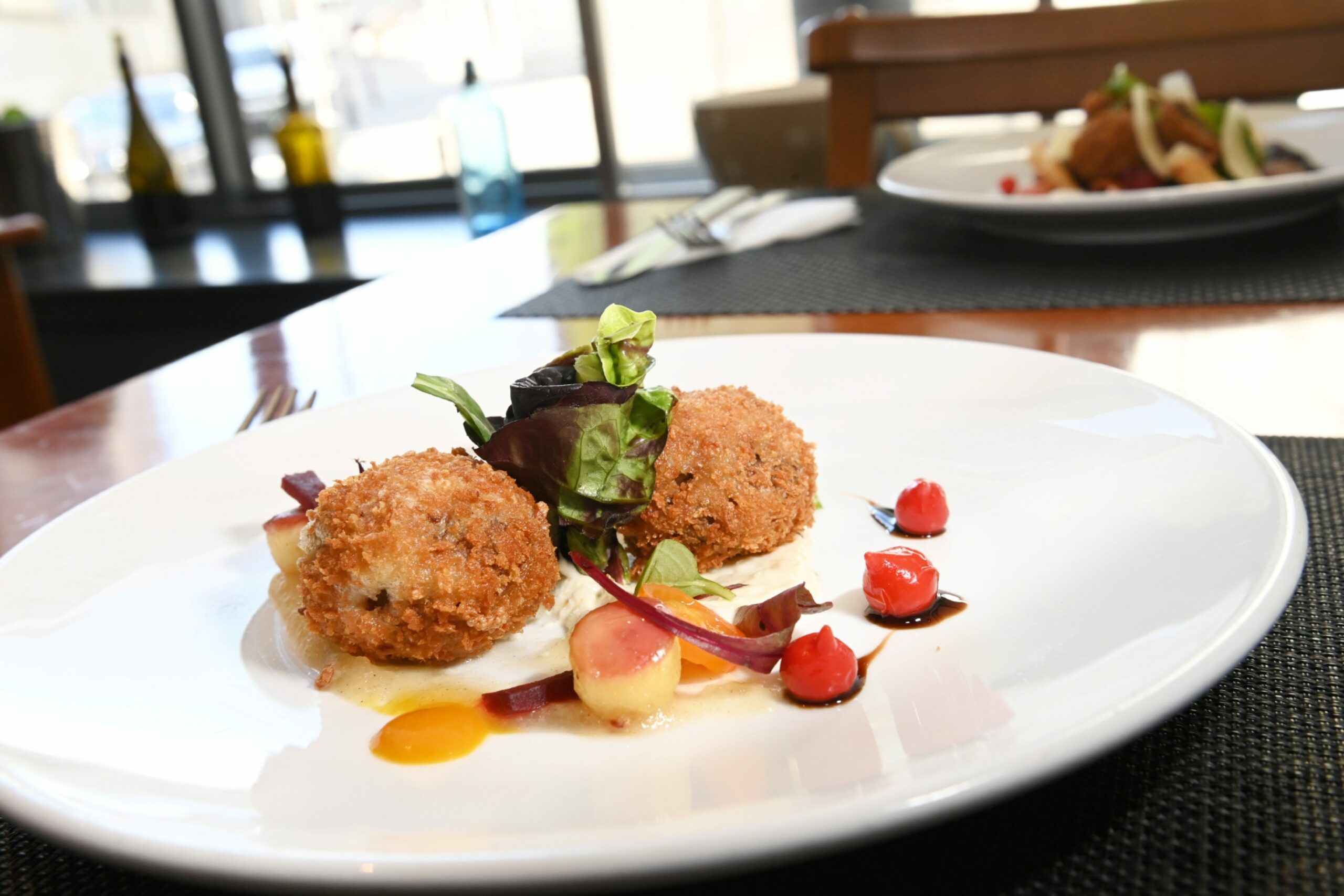 The golden stuffed mushrooms with chicken at City bar and diner