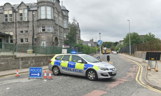 A section of Clifton Road has been closed for the emergency response. Picture by Scott Baxter/DC Thomson