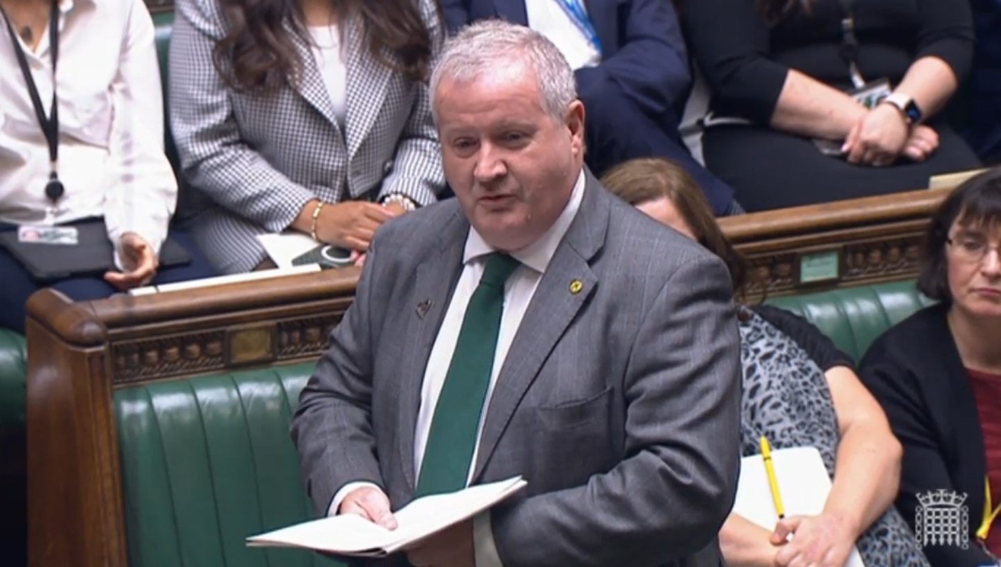 SNP Westminster leader Ian Blackford speaking during Prime Minister's Questions. Photo: House of Commons/PA Wire