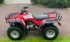 A Honda Big red quad bike was stolen from the Kintore area alongside an orange Husqvarna R214TC mower and a green Viking MT4112S mower.