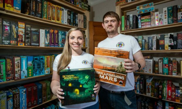 Jen and husband Glenn Bowen now have nearly 1,000 board games in the front room of their home. Image: Scott Baxter/DC Thomson