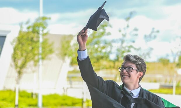 Gary Dorrian celebrated his graduation from Aberdeen University on Friday. Picture by Scott Baxter/DC Thomson.