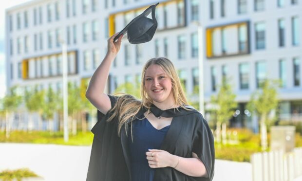 Lucy McIntosh, from Thurso, is celebrating her graduation from Aberdeen University. Picture by Scott Baxter/DC Thomson.