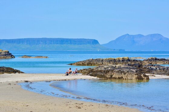 Arisaig beach has visitors flocking to that area. Picture by DC Thomson.