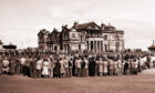 A view of the 18th at St Andrews Old Course during the 1955 Open.