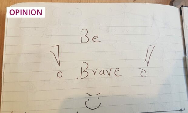 A note from the past discovered in Donna's notebook that we can all take inspiration from