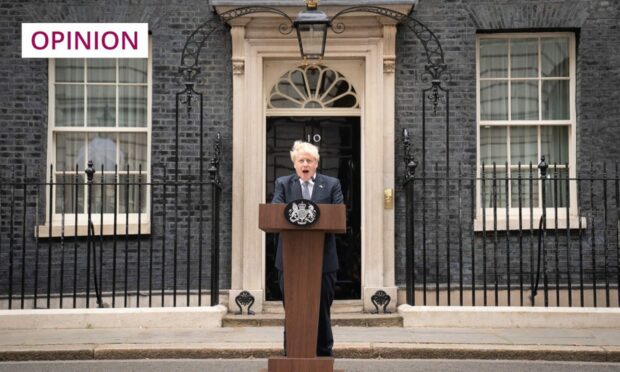 Boris Johnson officially announces his resignation outside 10 Downing Street (Photo: Stefan Rousseau/PA)