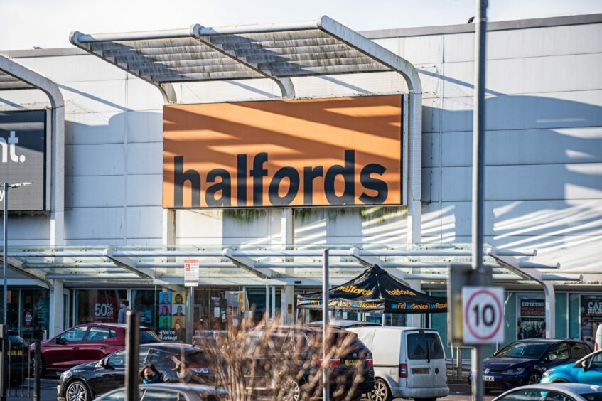 Halfords at Kittybrewster Retail Park.