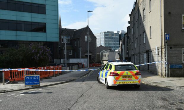 The alleged serious assault led to the police closure of Summer Street, Aberdeen. Picture: Wullie Marr