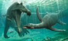 Plesiosaurus and spinosaurus may have both inhabited freshwater rivers
like Loch Ness. Supplied by University of Bath.
