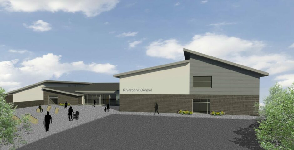 An artist's impression of the replacement Riverbank School, a project now thrown into uncertainty due to soaring construction costs. Picture by Aberdeen City Council.