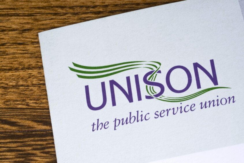 Logo of public service union Unison.