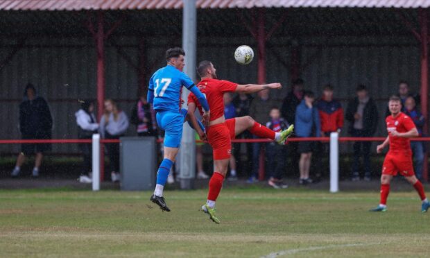 Zak Delnary, left, played as a trialist for Inverness at Brora Rangers on Saturday.