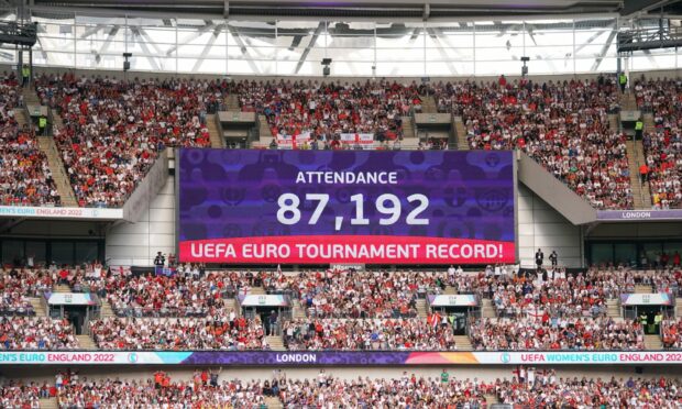 The Lionesses won the Euros in front of a sold-out Wembley Stadium. (Photo by Daniela Porcelli/SPP/Shutterstock)