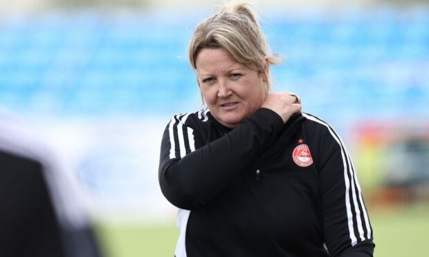 Aberdeen Women co-manager Emma Hunter. Photo by Stephen Dobson/ProSports/Shutterstock