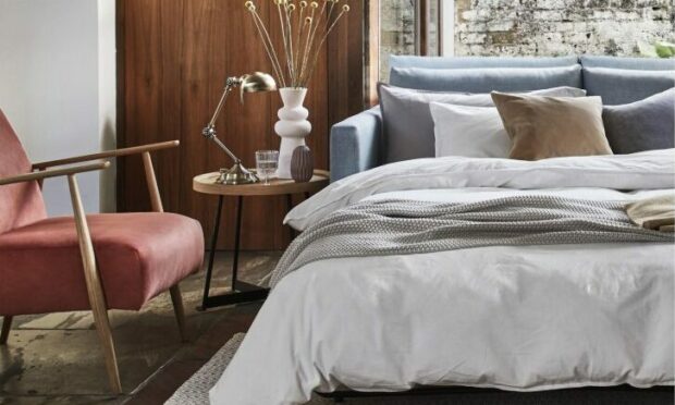 Ollie Medium Fabric Sofa Bed, £1,095, Furniture Village.
