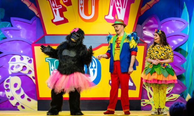Monkey business was to the fore as Funbox duo Kevin and Anya held their Jungle Party farewell concert at the Music Hall.