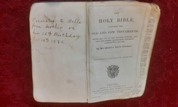 Bella McGregor lost her bible sometime after 1984. Picture supplied by Ted Andrews.