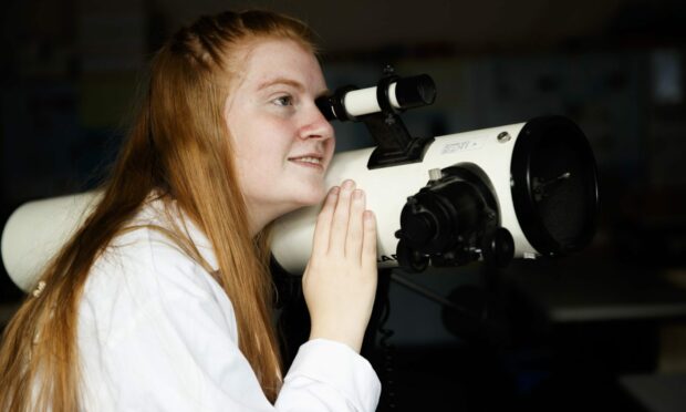 Eyes on the prize: Kasia Bain is to study astrophysics.
