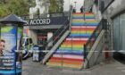 The alleged assault happened near the rainbow steps in Aberdeen city centre