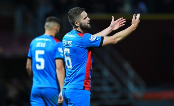 Caley Thistle defender Danny Devine, who turned into his own net in the first half against Motherwell