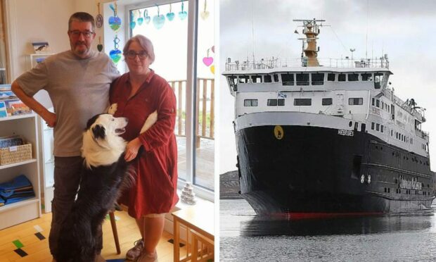 Doug and Kate Blake have hit out at the ferry chaos on the Isle of Harris. Supplied by Kate Blake