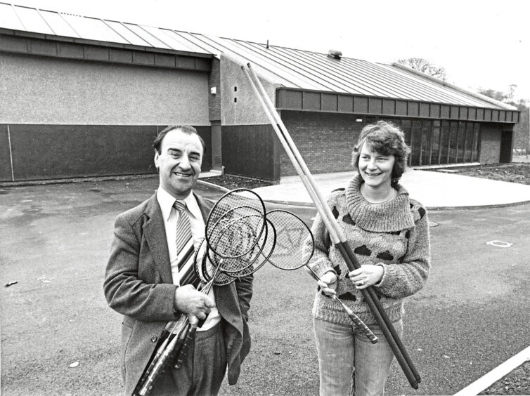 1984 - George Keith and Aileen Goymer prepare for the official opening the Tillydrone Community Centre