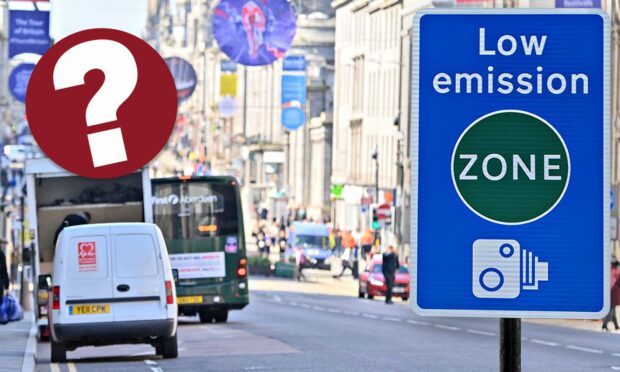 An artist's impression of what Aberdeen's Low Emission Zone signs could look like once installed.