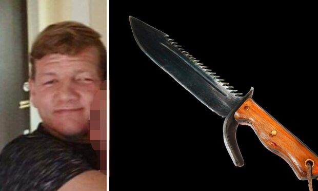 Alistair Sorrie slashed car tyres with a large combat-style knife following his release from prison.