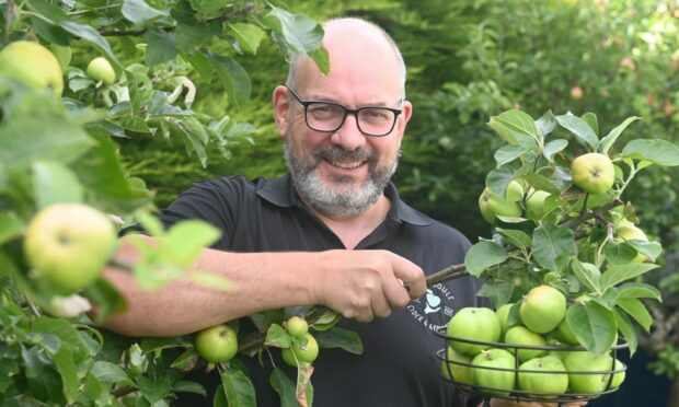 Community spirit: Bryan Morrison is reducing food waste while supporting the local community through his non-profit making cider and juice making venture Torrisoule. Photos by Chris Sumner, DC Thomson.