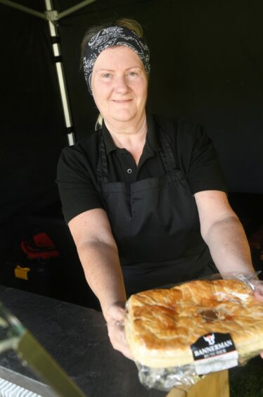 Pauline Bannerman with one of her pies