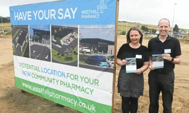 Andy and Lynne Porter are proposing a new pharmacy in Westhill. Picture by Chris Sumner.