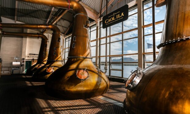 Caol Ila Distillery has reopened to the public following a substantial investment. Pictured are some of the stills in the still house.