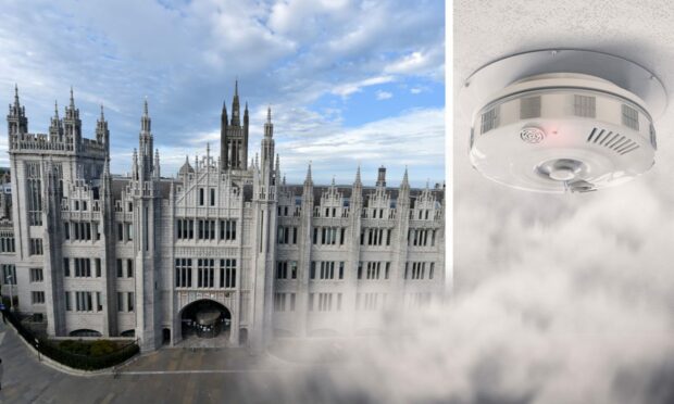 To go with story by Adele Merson. Aberdeen City Council should within weeks have the power to force entry to council properties in order to install new smoke alarms. Picture shows; Aberdeen's Marischal College. . Marischal College, Aberdeen. . Supplied by DCT Media.  Date; Unknown