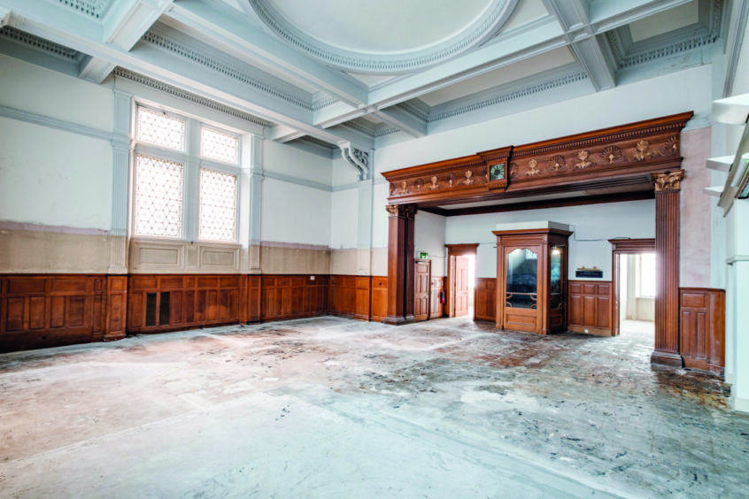 Inside the old bank: There's plenty of space for a variety of potential new uses.