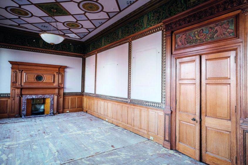 Inside the old bank: Large rooms like these were once a hub of financial services.