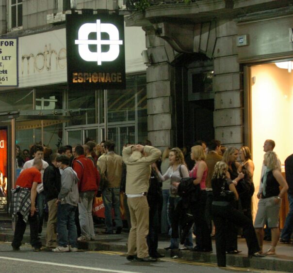 Clubbers queue for entry to Espionage in Union Street in Aberdeen in 2006. Picture by Gordon Lennox/DCT Media.
