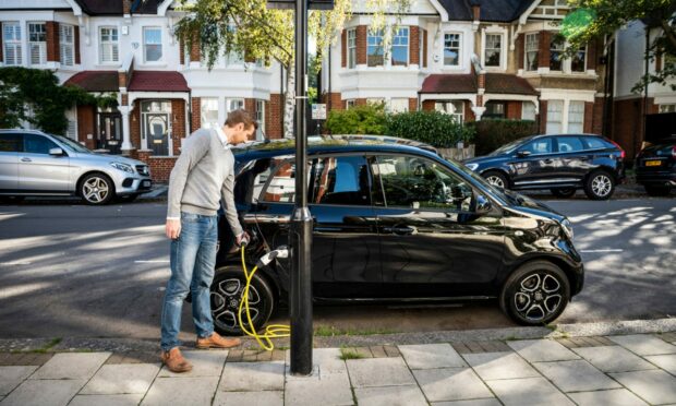 Could EV charging points in street lights become a more common sight in Scotland?
