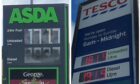 Petrol prices at Asda and Tesco in Elgin.