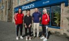 From left AFC Women player Millie Urquhart, Leanne Watt, business development executive at Frasers of Ellon, Colin McKay, Frasers of Ellon managing director, and Bailey Collins of AFC Women.