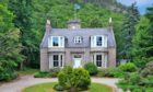 Glenbardie House in  Ballater was built by a ship owner in the 19th Century and boasts an octagonal tower, which can be seen here with a flag flying from it.