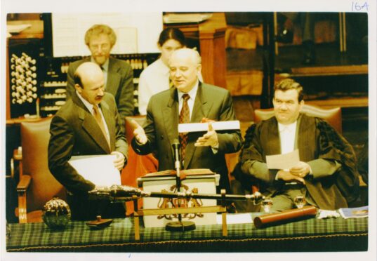 The late Mikhail Gorbachev was granted the Freedom of  Aberdeen in 1993