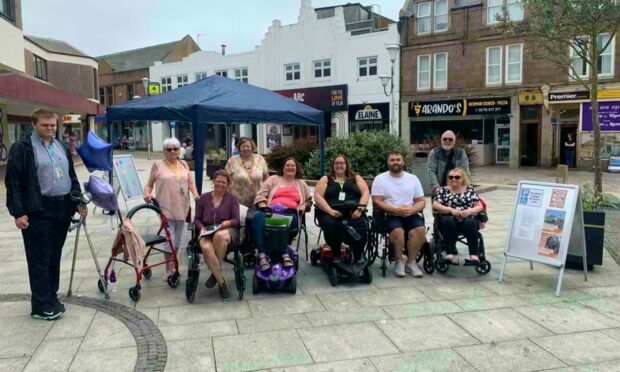 Peterhead residents took part in the "Let's Talk about Accessibility" campaign. Supplied by Peterhead Community Council.