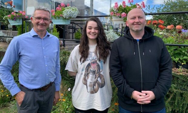 Reverend Keith Blackwood, Victoria Alexander and Paul O'Conner. Picture supplied by the Presbytery of Aberdeen and Shetland.