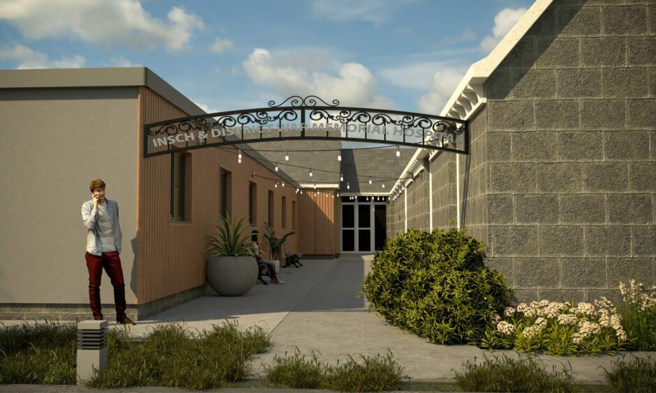 An artist impression created by ConstructVR shows how the hospital entrance could look.